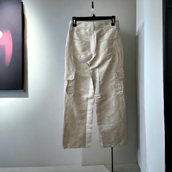 Banana Republic womens 0 tan Vegan Suede Cargo pant super soft new - Picture 2 of 4